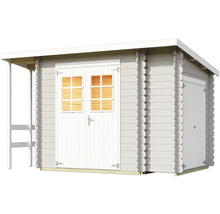 Abri de jardin en bois avec double porte et fenêtres