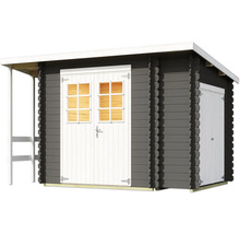 Abri de jardin en bois avec double porte et fenêtres