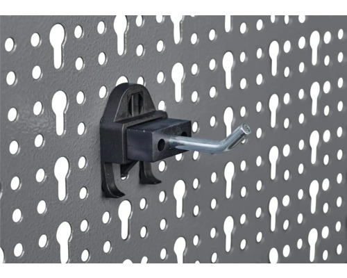Crochet de panneau perforé pour rangement d''outils