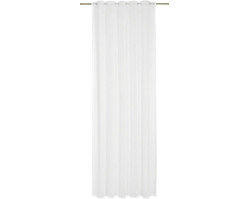 Rideau avec galon fronceur Lugano blanc 140x255 cm Rideau blanc avec fixation à œillets