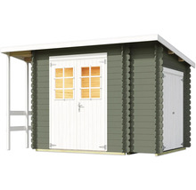 Abri de jardin en bois avec double porte et fenêtres