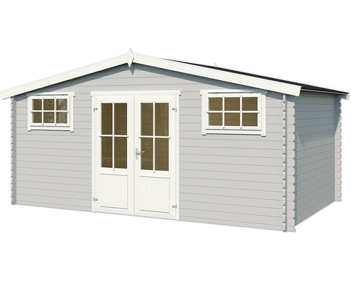 Abri de jardin en bois avec fenêtres et double porte