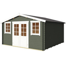 Abri de jardin avec double porte et fenêtres