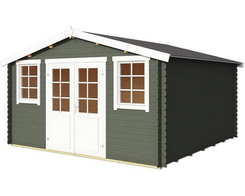 Abri de jardin avec double porte et fenêtres