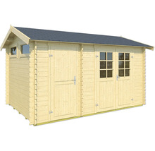 Abri de jardin en bois avec porte et fenêtres