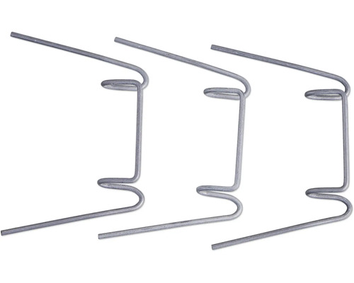 Drei Haltebügel aus Metall