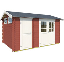 Abri de jardin en bois avec fenêtre et porte