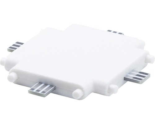 Connecteur en X Clever Connect Border 12V blanc mat