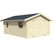 Holzgartenhaus mit Doppeltür, Fenstern und Satteldach