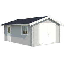 Abri de jardin en bois avec double porte, porte latérale et fenêtre