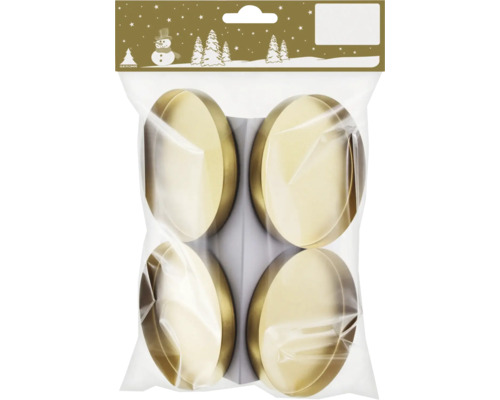 Paquet de quatre bougeoirs couleur or