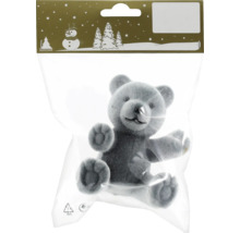 Ours en peluche gris dans un sac plastique