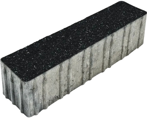 Pflasterstein Rechteckpflaster iWay Riemchen Linear Basalt 24 x 6 x 7 cm Rechteckiger Pflasterstein aus Beton mit geriffelter Oberfläche
