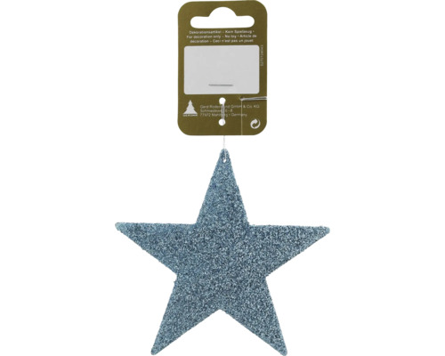 Hängedeko Stern aus Kunststoff Glitter Ø 10 cm türkis Funkelnder Deko Stern zum Aufhängen