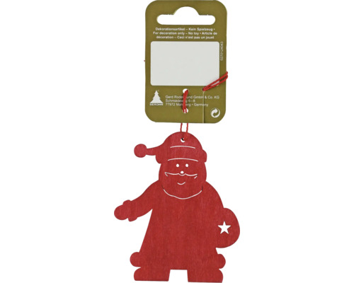 Dekorativer Weihnachtsmann aus Holz, einseitig
