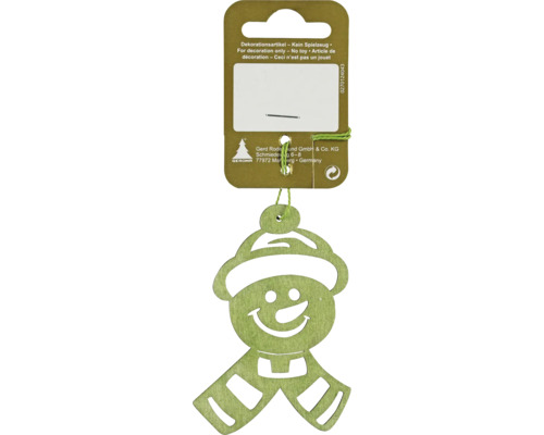 Schneemann-Dekoanhänger aus Holz