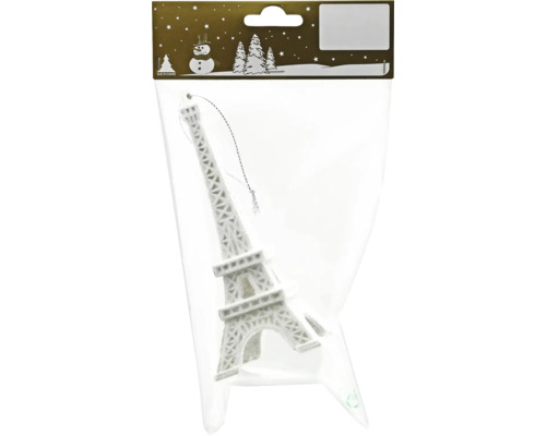 Tour Eiffel comme décoration de sapin de Noël dans l''emballage