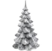 Figurine décorative de sapin de Noël argentée