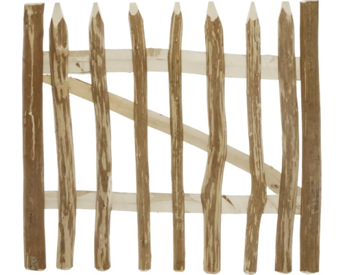 Clôture en bois en rondins naturels