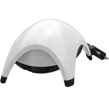 Pompe d''aération d''étang blanche avec raccordement électrique pour bassins de jardin