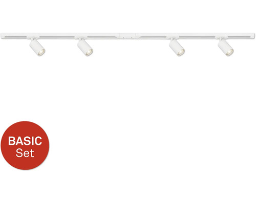 Schienensystem Briloner Basissystem 4xGU10 weiss Schienensystem mit vier Strahlern