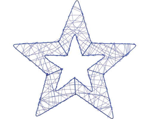 Weihnachtsdeko Drahtsterne blau Dekostern aus Drahtgeflecht