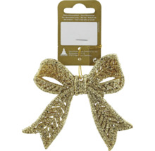 Glitzernde Schleife als Weihnachtsbaumschmuck