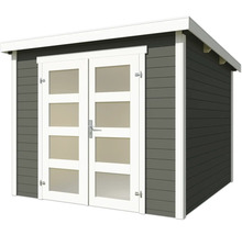 Abri de jardin avec double porte et fenêtres