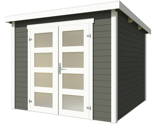 Abri de jardin avec double porte et fenêtres