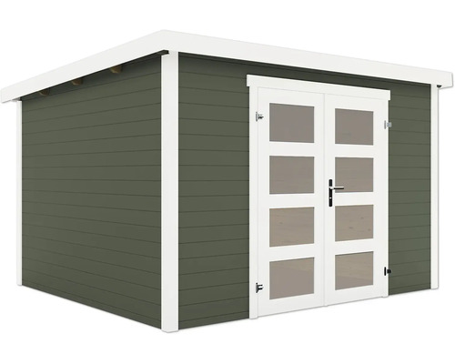 Abri de jardin avec double porte et fenêtres