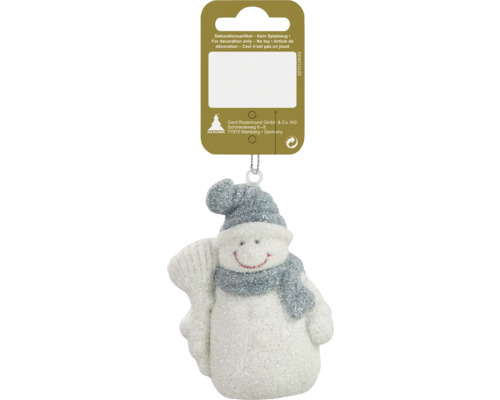 Figurine bonhomme de neige comme décoration de sapin de Noël