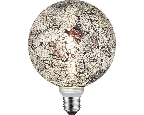 Ampoule LED G125 Miracle Mosaic 470lm black à intensité lumineuse variable Ampoule décorative en mosaïque pour un éclairage d''ambiance