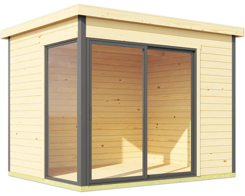 Maison de jardin en bois avec porte coulissante