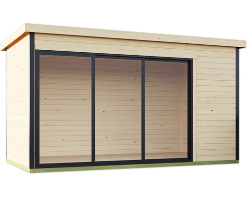 Abri de jardin avec porte coulissante