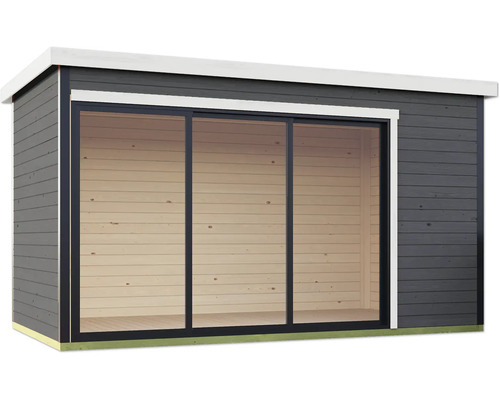 Abri de jardin moderne avec porte coulissante