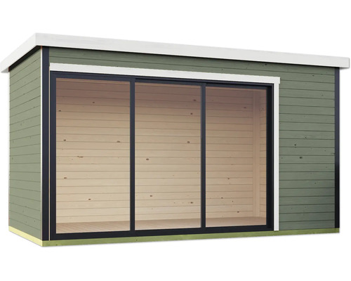 Abri de jardin avec porte coulissante