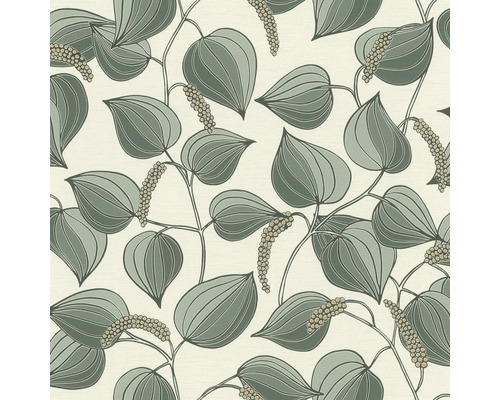 Tapete mit Blatt- und Beerenmuster