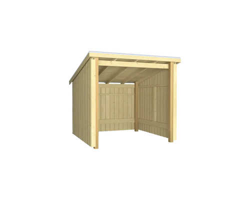 Abri en bois avec toit monopente pour l''extérieur