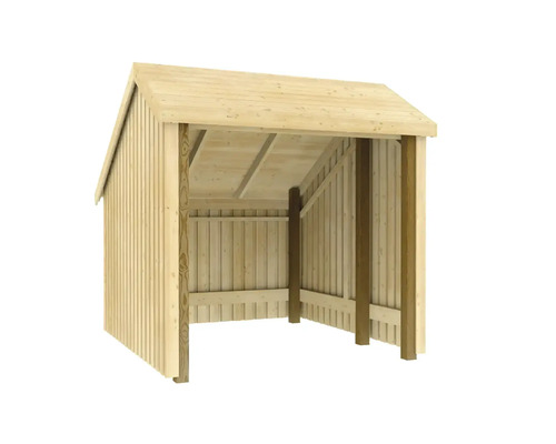 Fahrradschuppen PLUS Nordic 5 m² 1 Modul offen Holz 229 x 218 x 220 cm unbehandelt