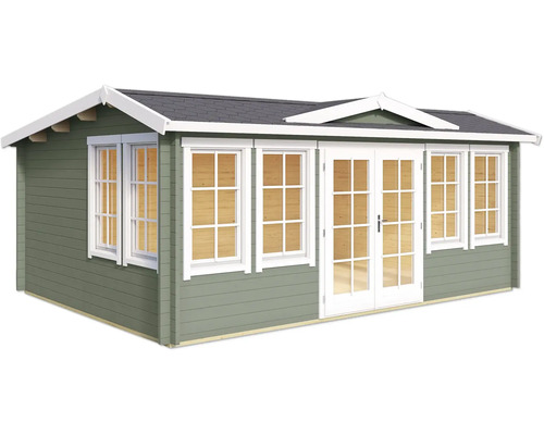 Abri de jardin avec fenêtres et porte double