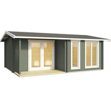 Abri de jardin en bois avec fenêtres et double porte