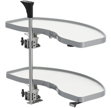 Insert d''armoire de cuisine pivotant avec deux étagères