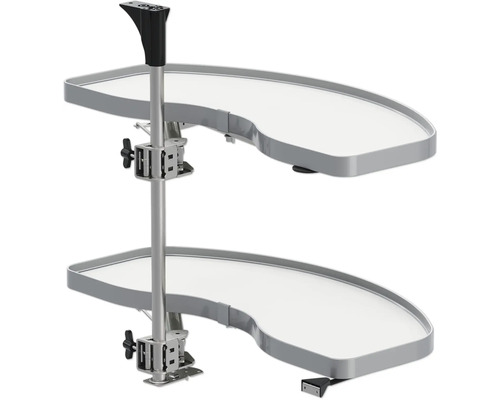 Insert d''armoire de cuisine pivotant avec deux étagères