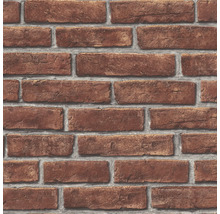 Nahaufnahme einer Tapete mit Backsteinmuster