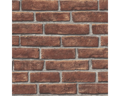 Nahaufnahme einer Tapete mit Backsteinmuster