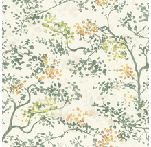 Tapete mit Ästen und Blättern