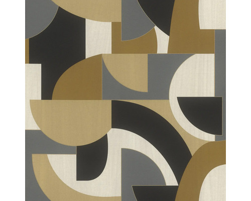 Grafisches Tapetenmuster mit Halbkreisen und Rechtecken