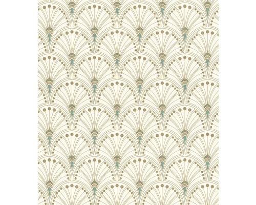 Tapete mit Art-Déco-Fächermuster