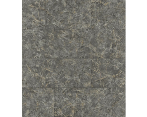 Papier peint intissé autocollant 371413 Luxora gris 6x0,53m Carreaux gris aspect marbre pour sol et mur