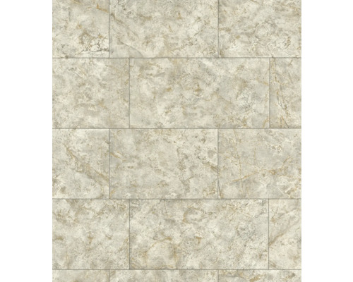 Papier peint intissé autocollant 371420 Luxora gris clair 6x0,53m Image d''échantillon de carreaux avec une structure en marbre